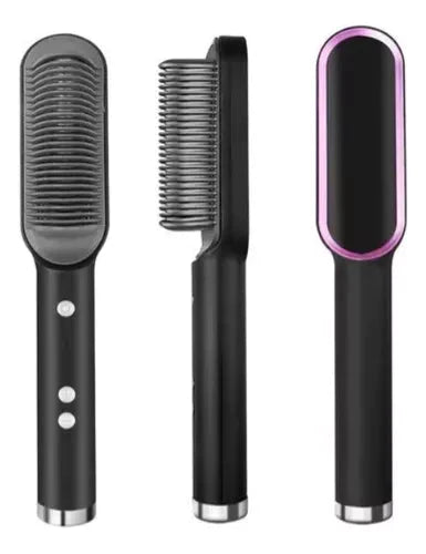 Electric Hair Brush Straightener For Girls Women Men Beard Straightener Comb Hair Curler Brush 2 in 1